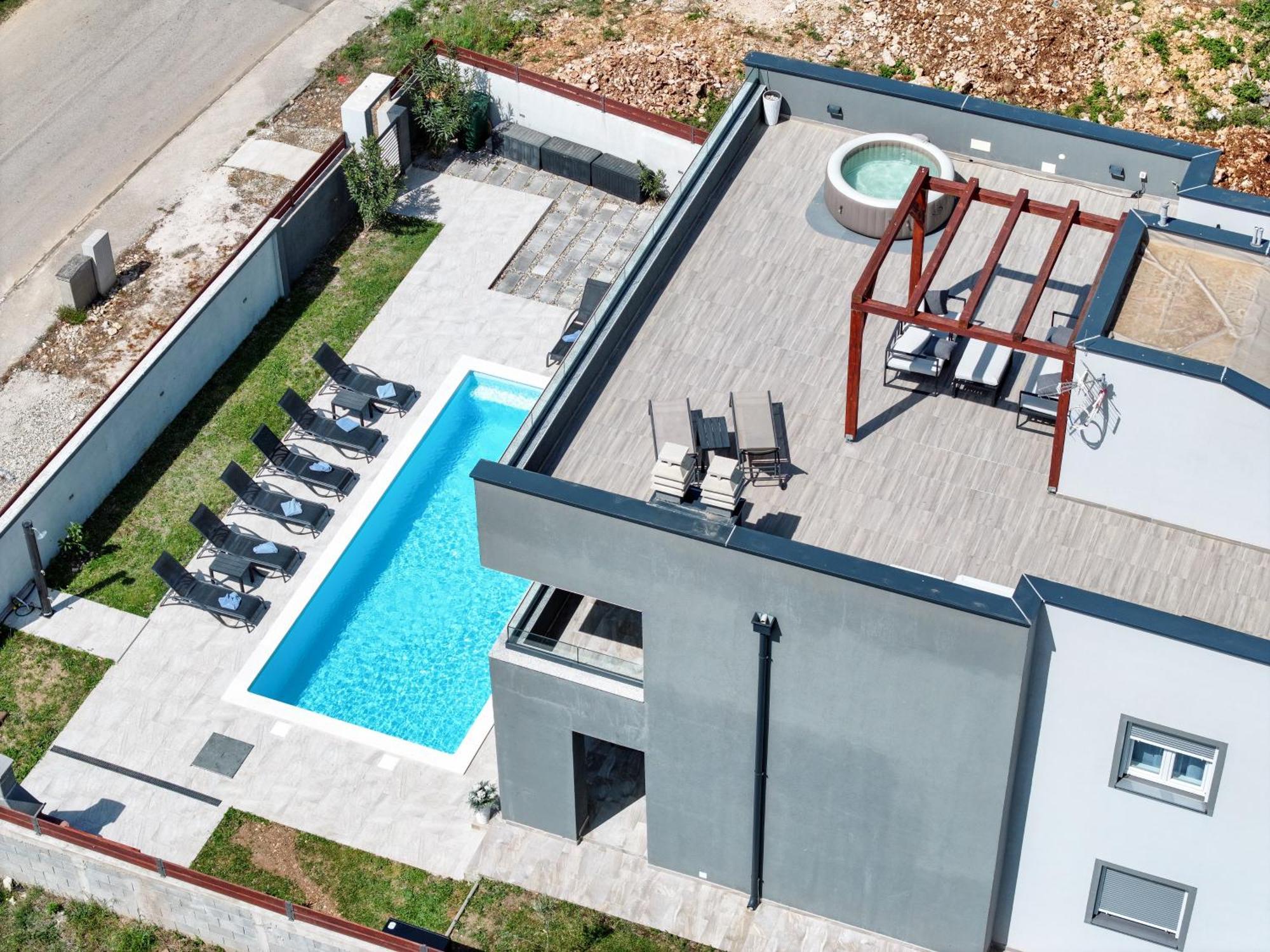 Murvica  Villa Tia With Heated Pool & Jacuzzi מראה חיצוני תמונה